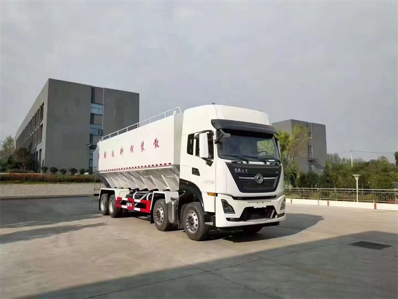 國六東風天龍前四后八散裝飼料車